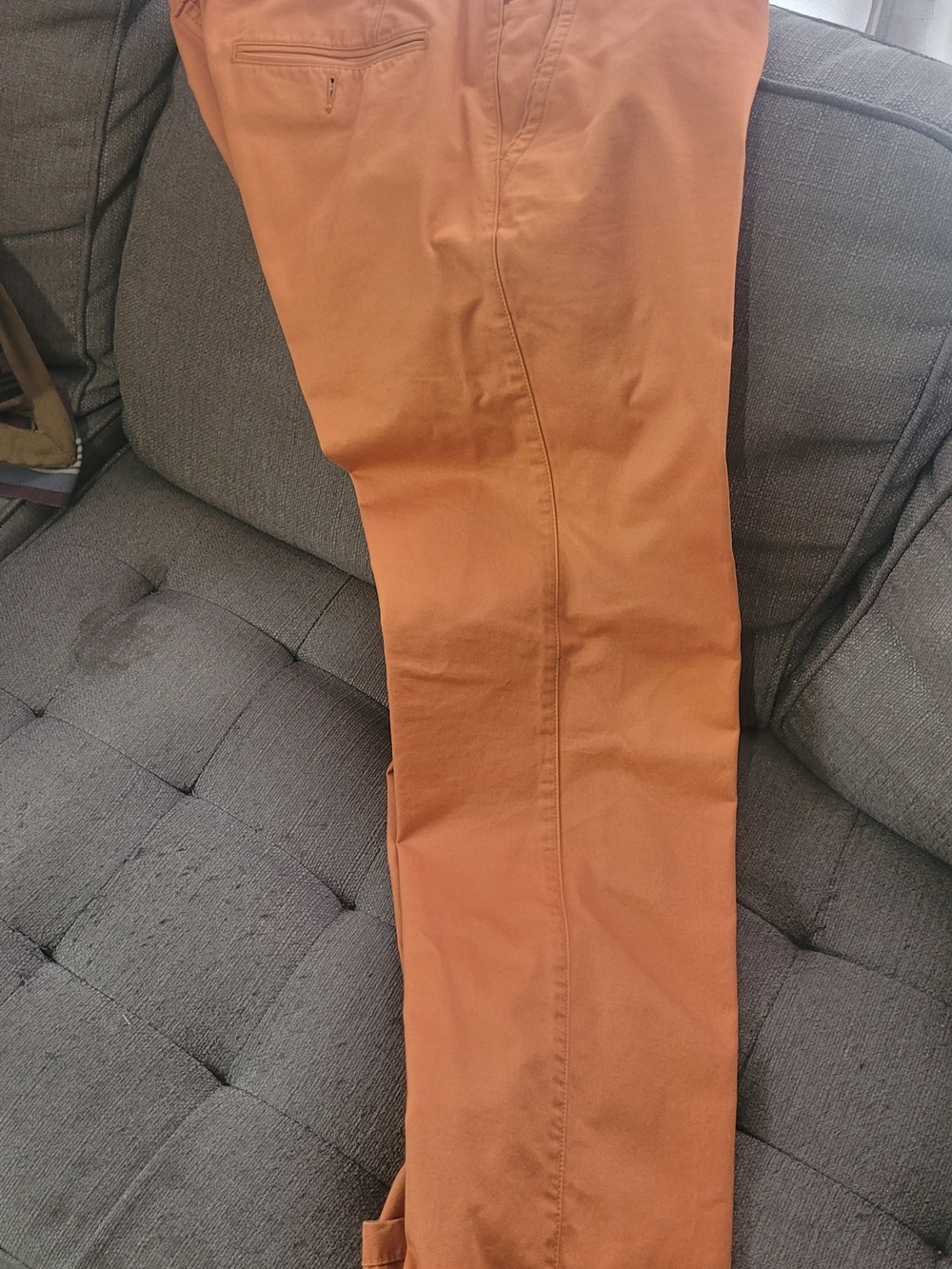 Men's Chino Pants in Rust Orange